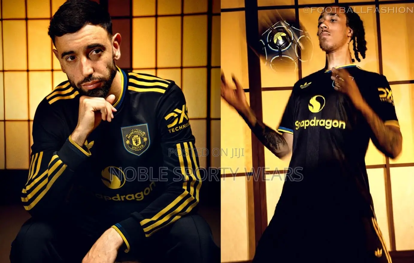 Manchester United Black Kit Player or Fan Version or Long Sleeve