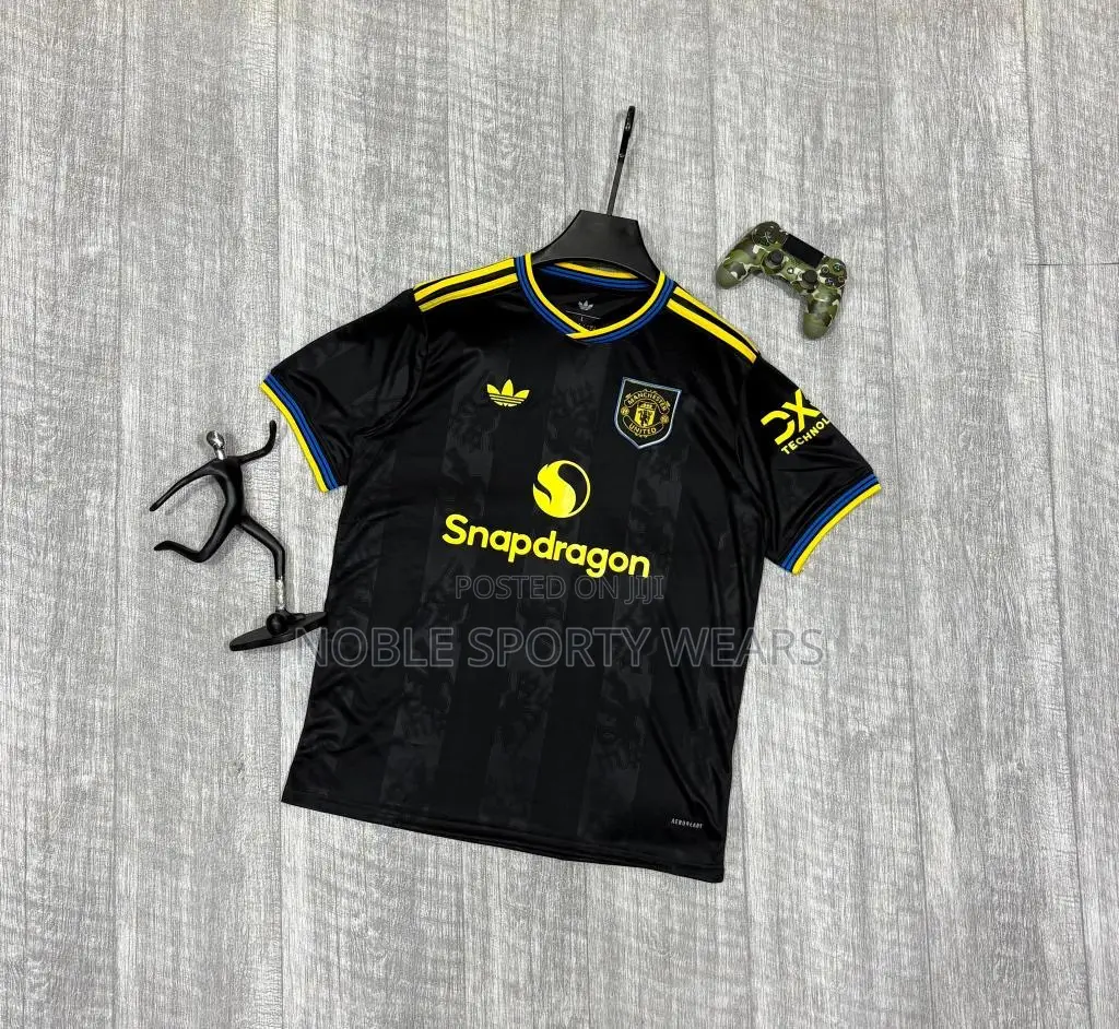 Manchester United Black Kit Player or Fan Version or Long Sleeve