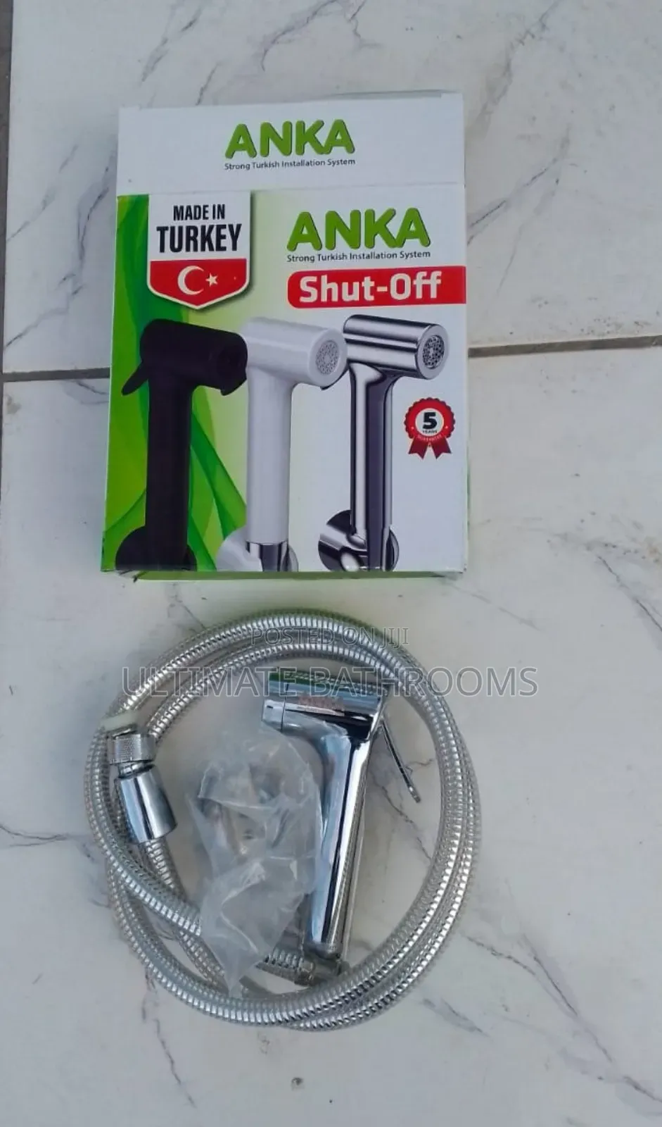 High Quality Chrome Made in Turkey  Pressing Shower (Bum Bum Wash)