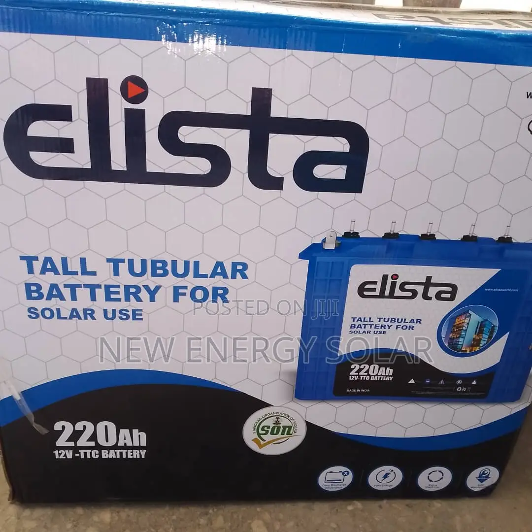 Elista 220ah 12v Tubular Battery