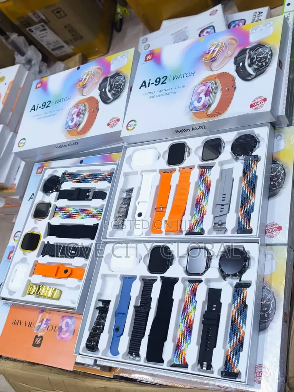 Ai-92 Smart Watch Ultra 3, Watch 11,12, 5rd Gen Airpod Amoled Display