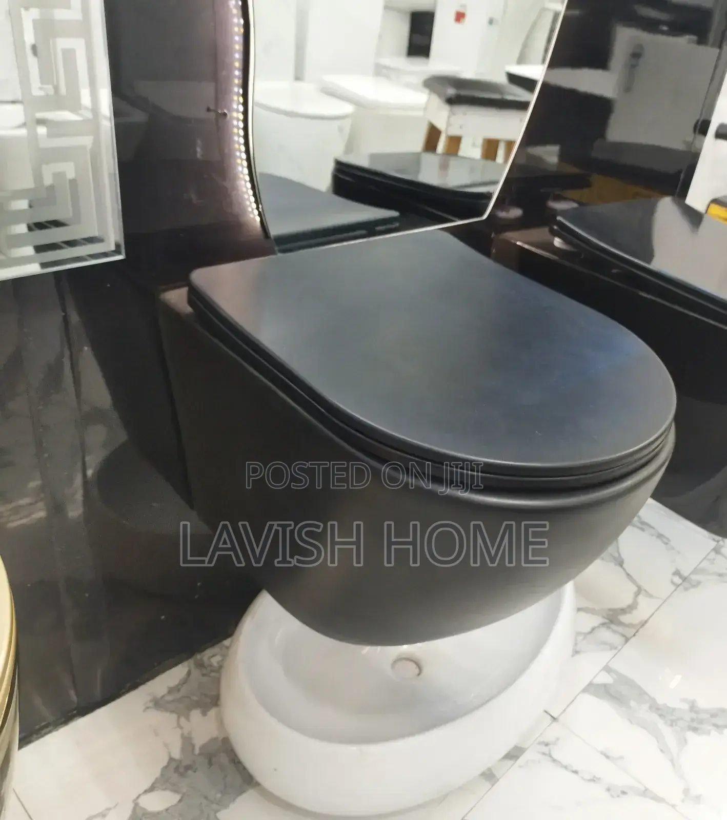 Black Concealed Water Closet Set
