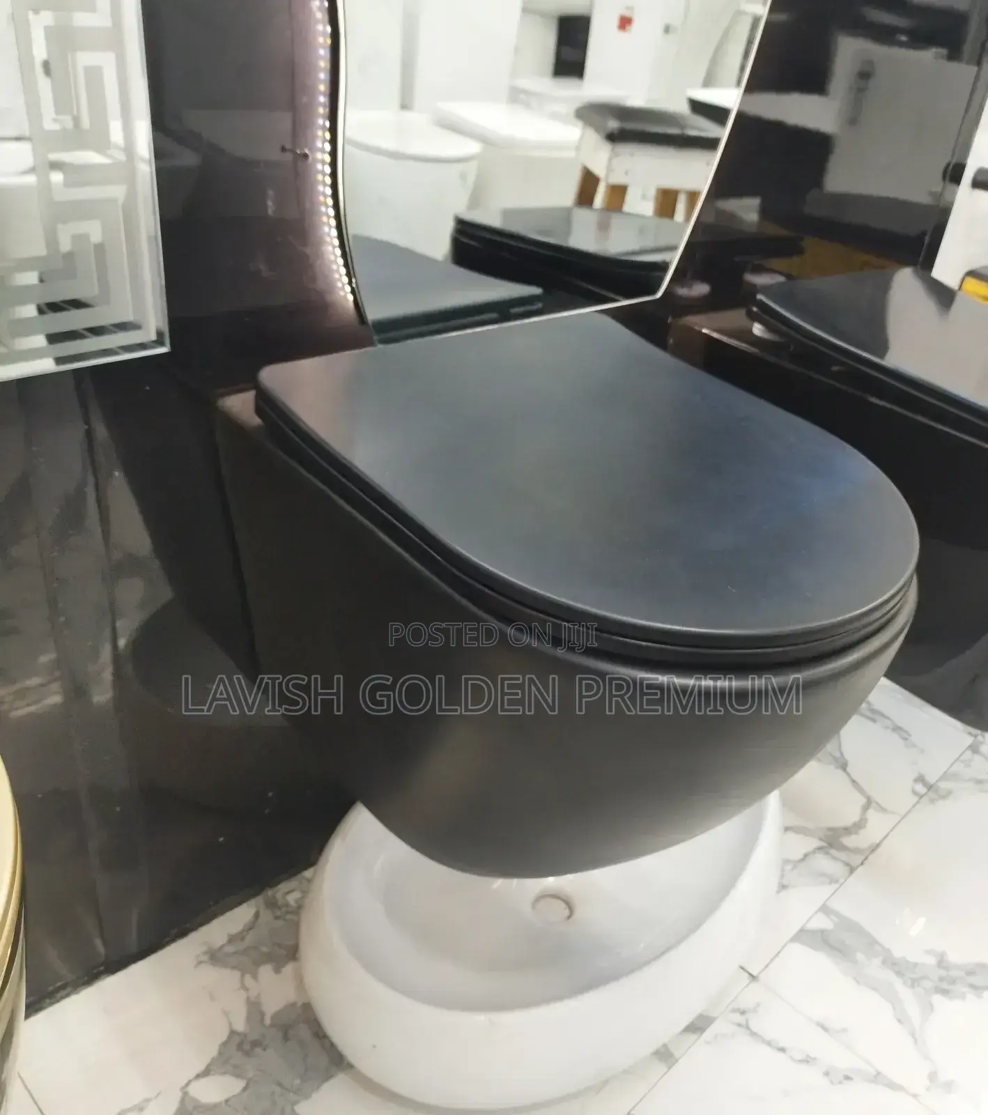 Black Concealed Water Closet Set