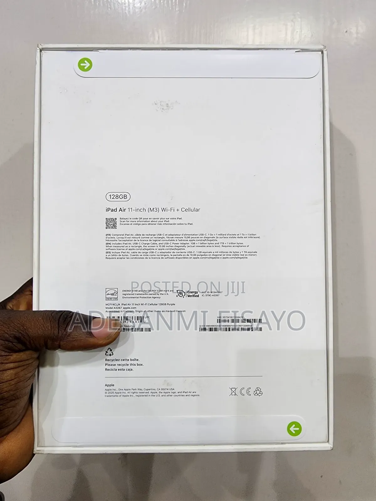 New Apple iPad Air 11 (2024) 128 GB Pink