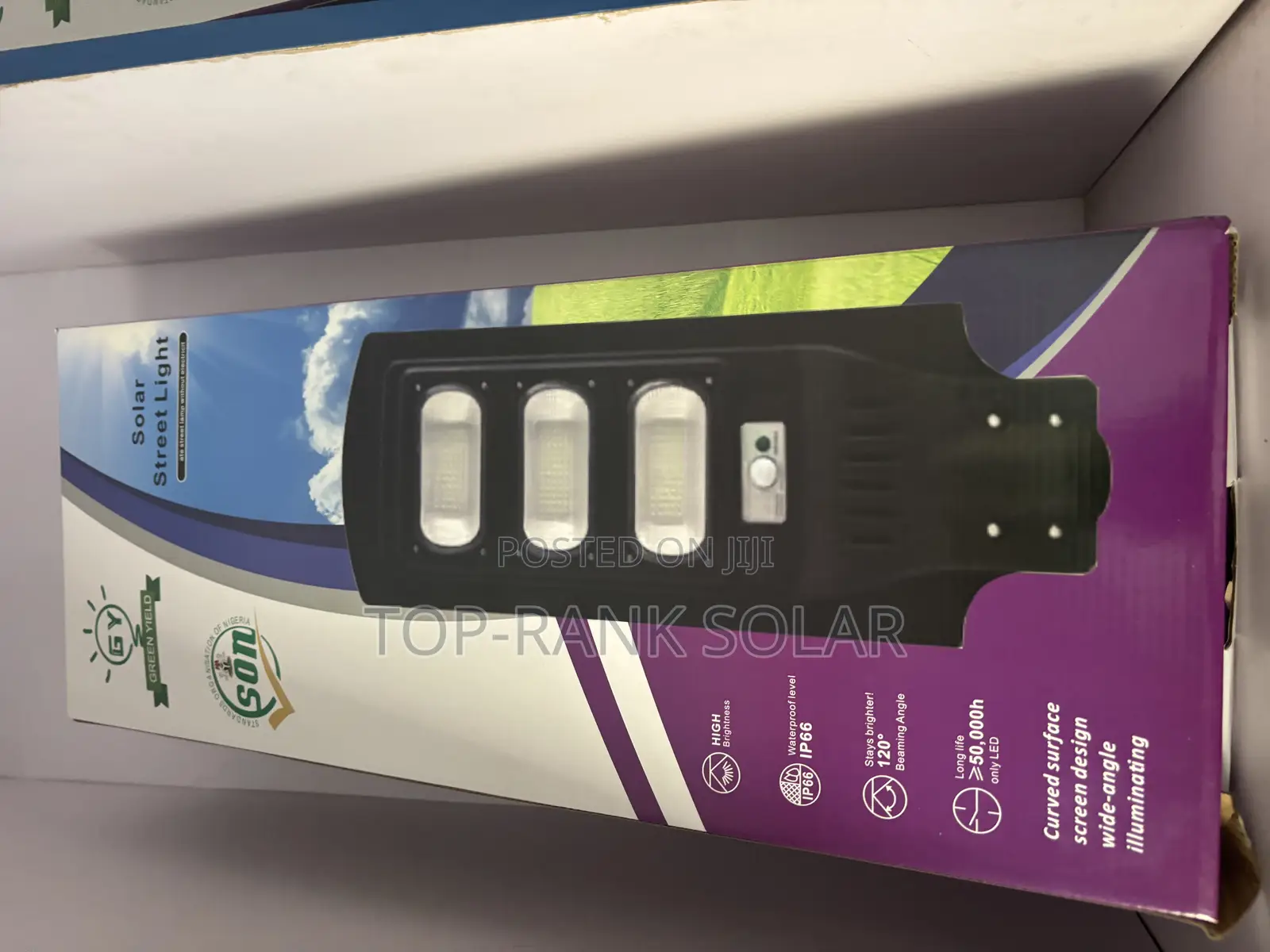 Solar 3 Face Street Light