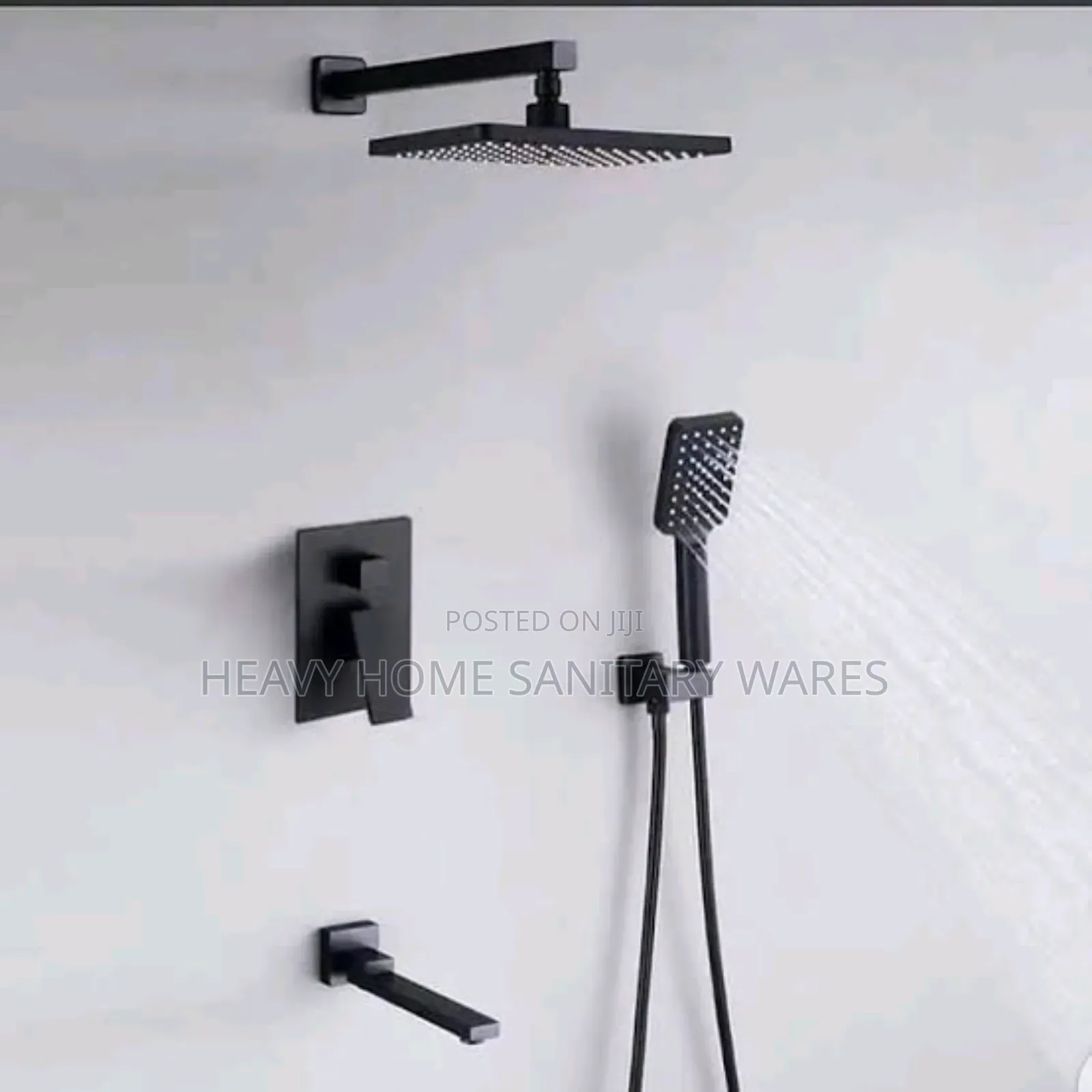 Pure Five Matt Black Condict Shower Mixer