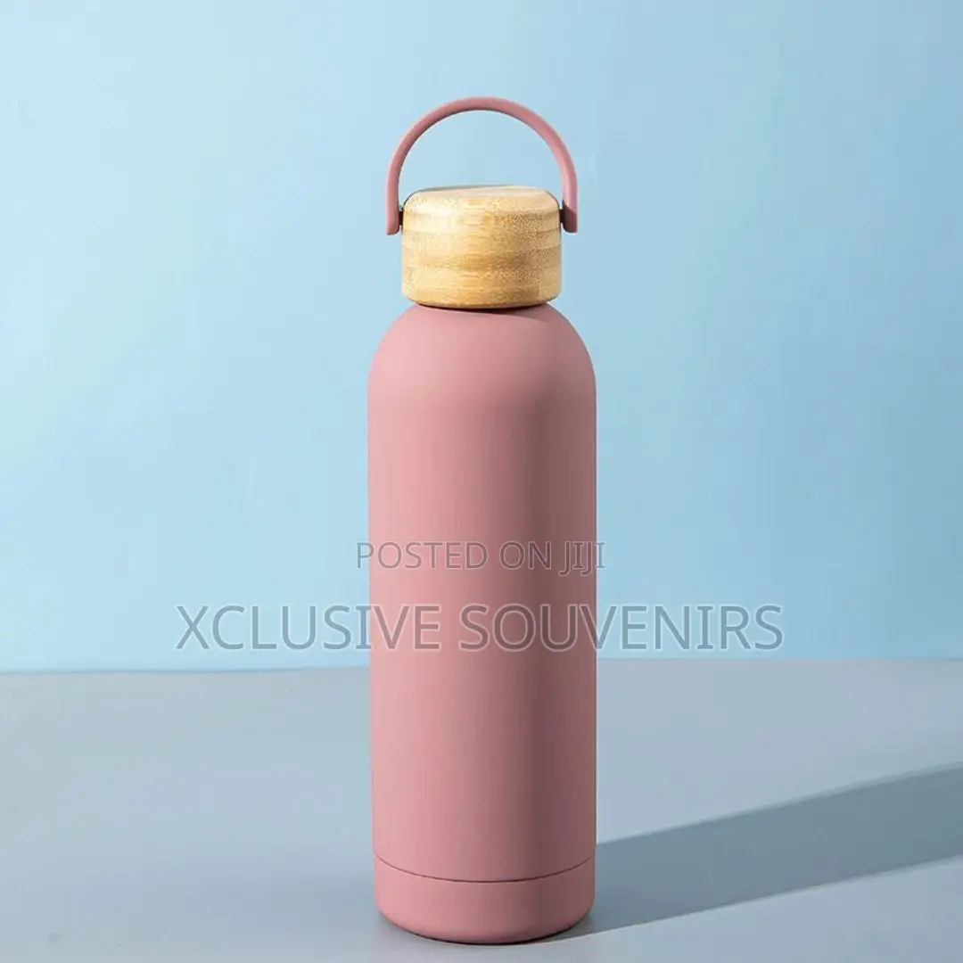 500ml Insulated Double Wall Vacuum Flask With Bamboo Cap Leak Proof