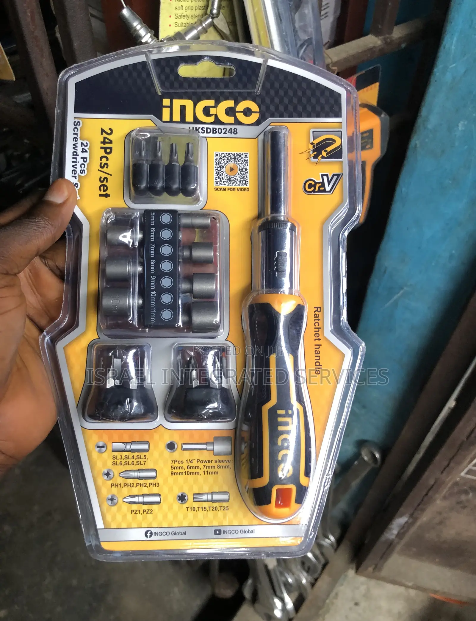 Screwdriver Set With Ratchet Handle 24 PCS Set