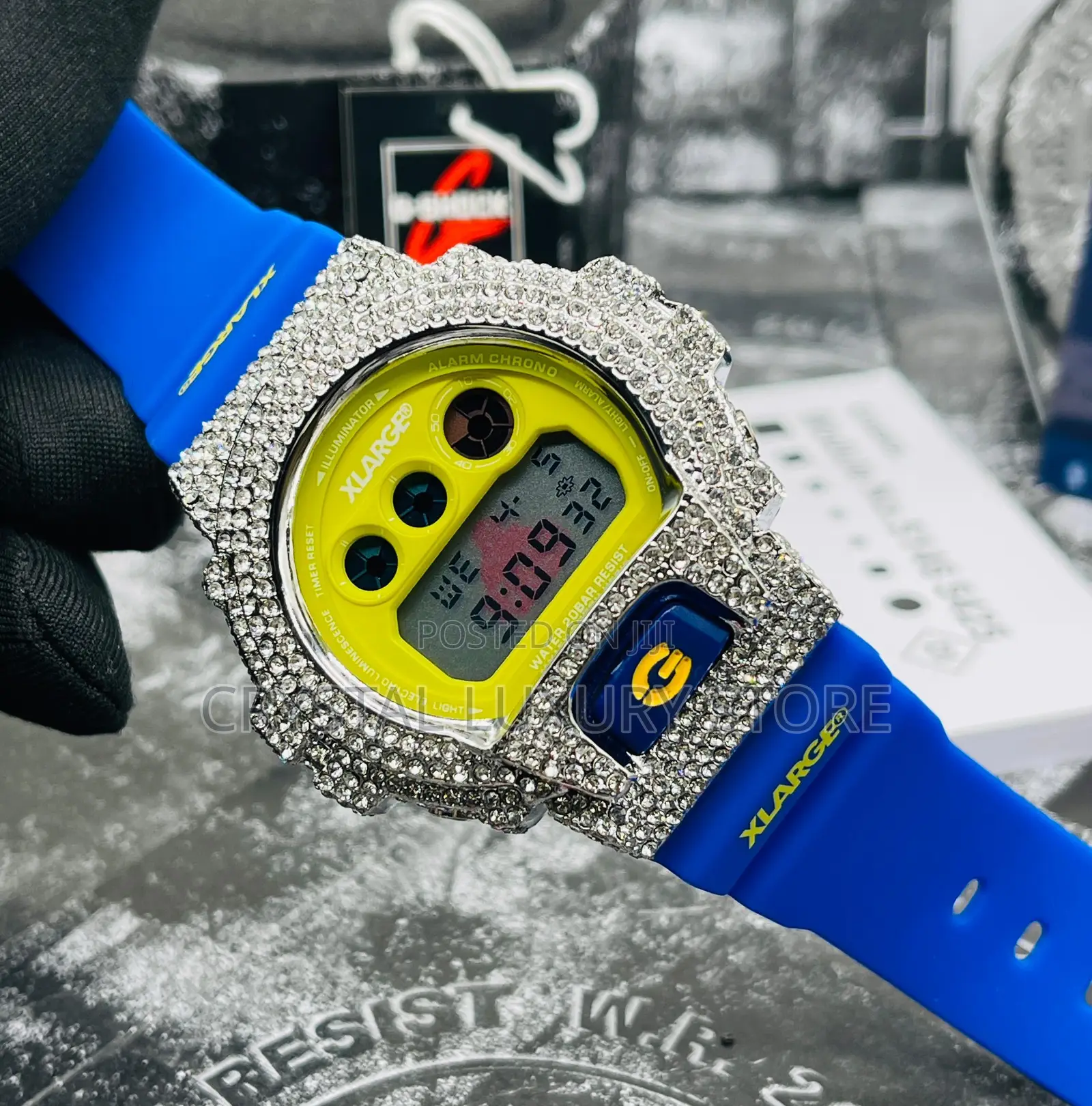 G-Shock Casio Quality Luxury Men Iced Face Water Resistance Wristwatch