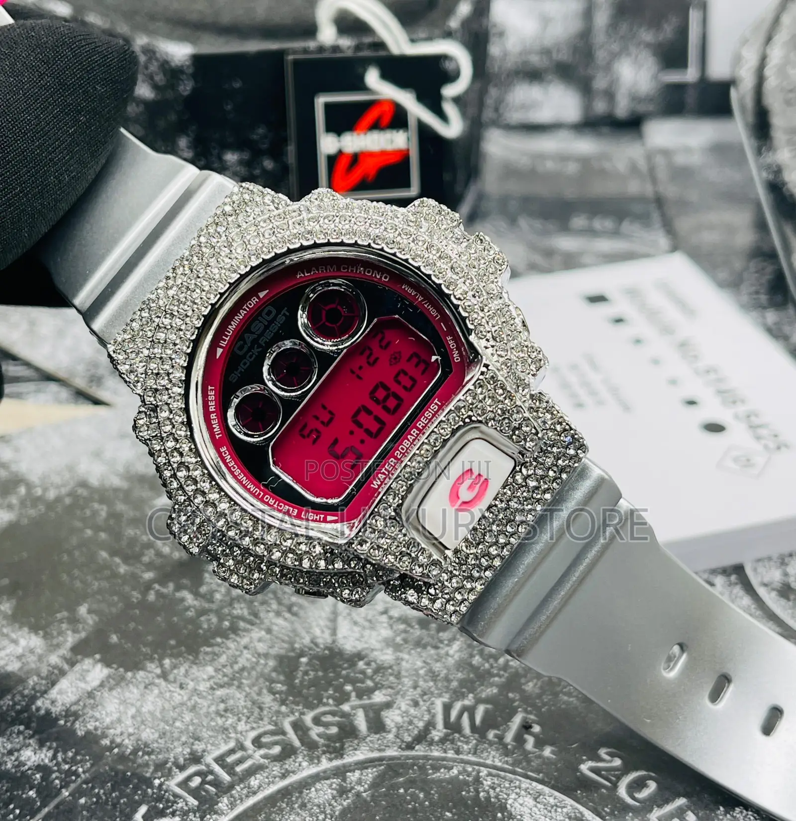 G-Shock Casio Quality Luxury Men Iced Face Water Resistance Wristwatch