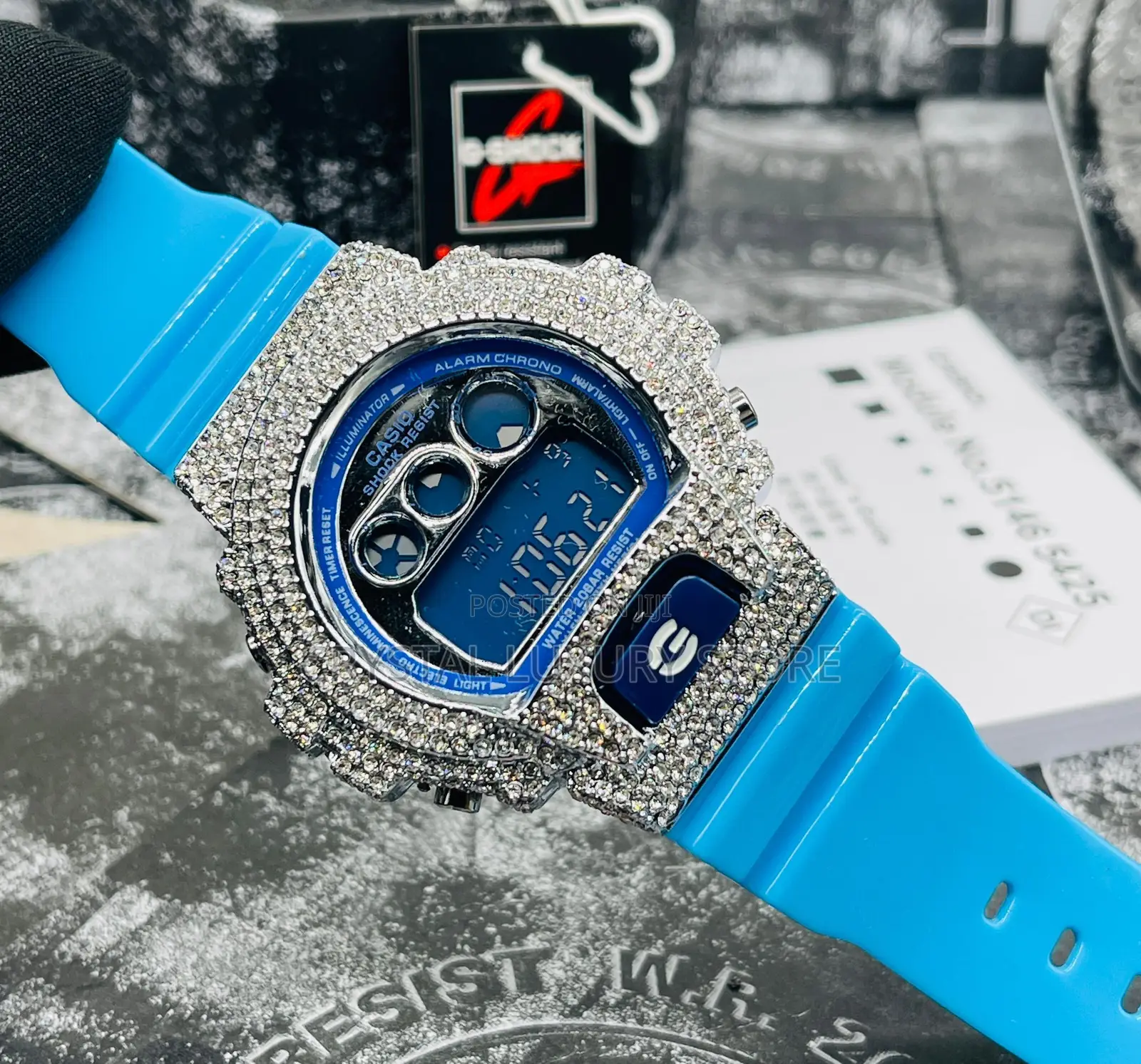 G-Shock Casio Quality Luxury Men Iced Face Water Resistance Wristwatch