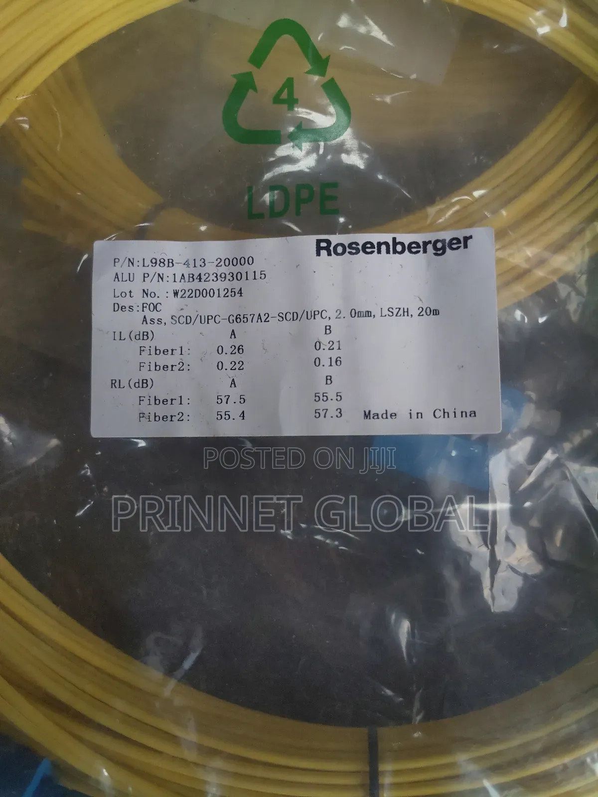 Rosenberger Fiber Patch Cord SCD/Upc-SCD/Upc 20m