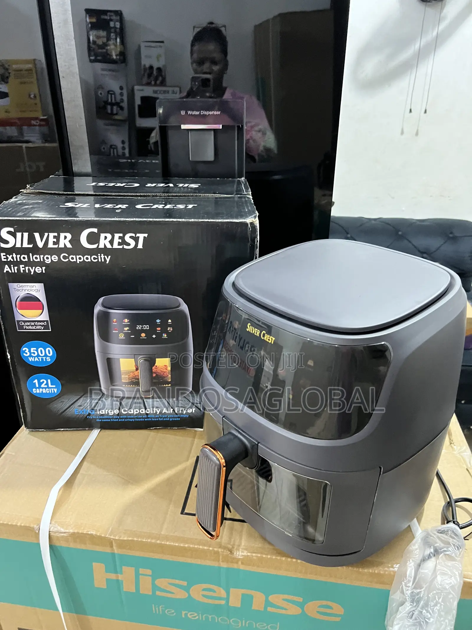Silvercrest 12l Air Fryer – Anti-Slip Base Auto Shut-Off Safety