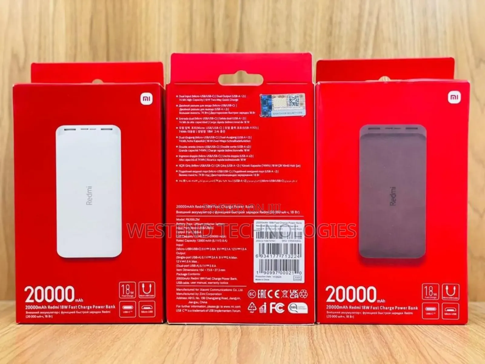 Redmi 20,000mah Power Bank With Quick Charge