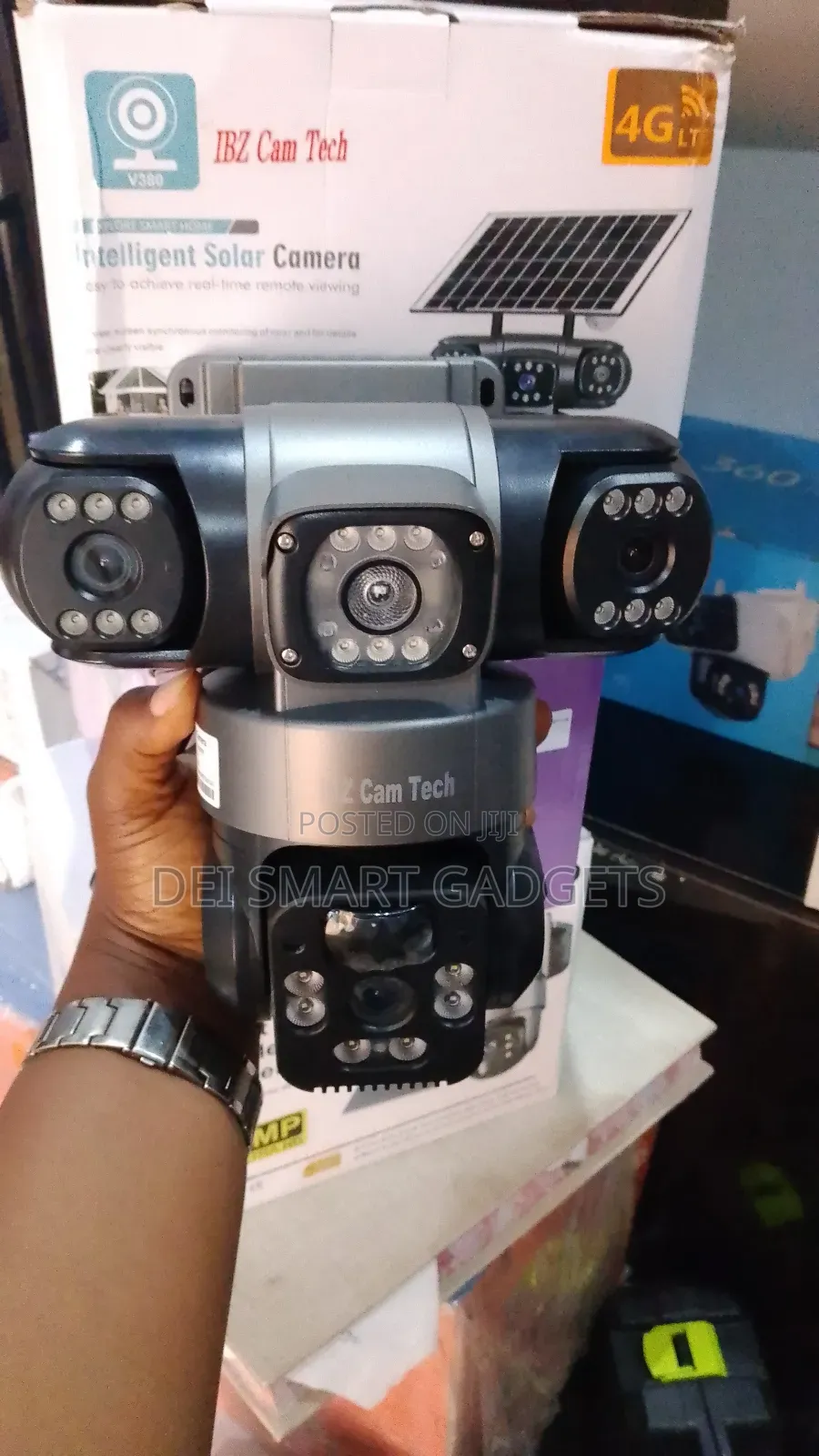 4g Solar Camera Triple Lens