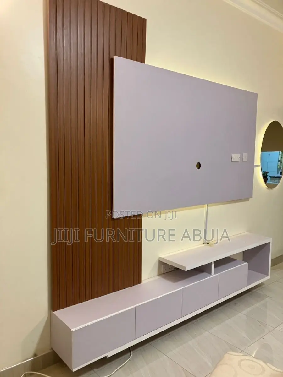 Brown. White. Light Tv Stand