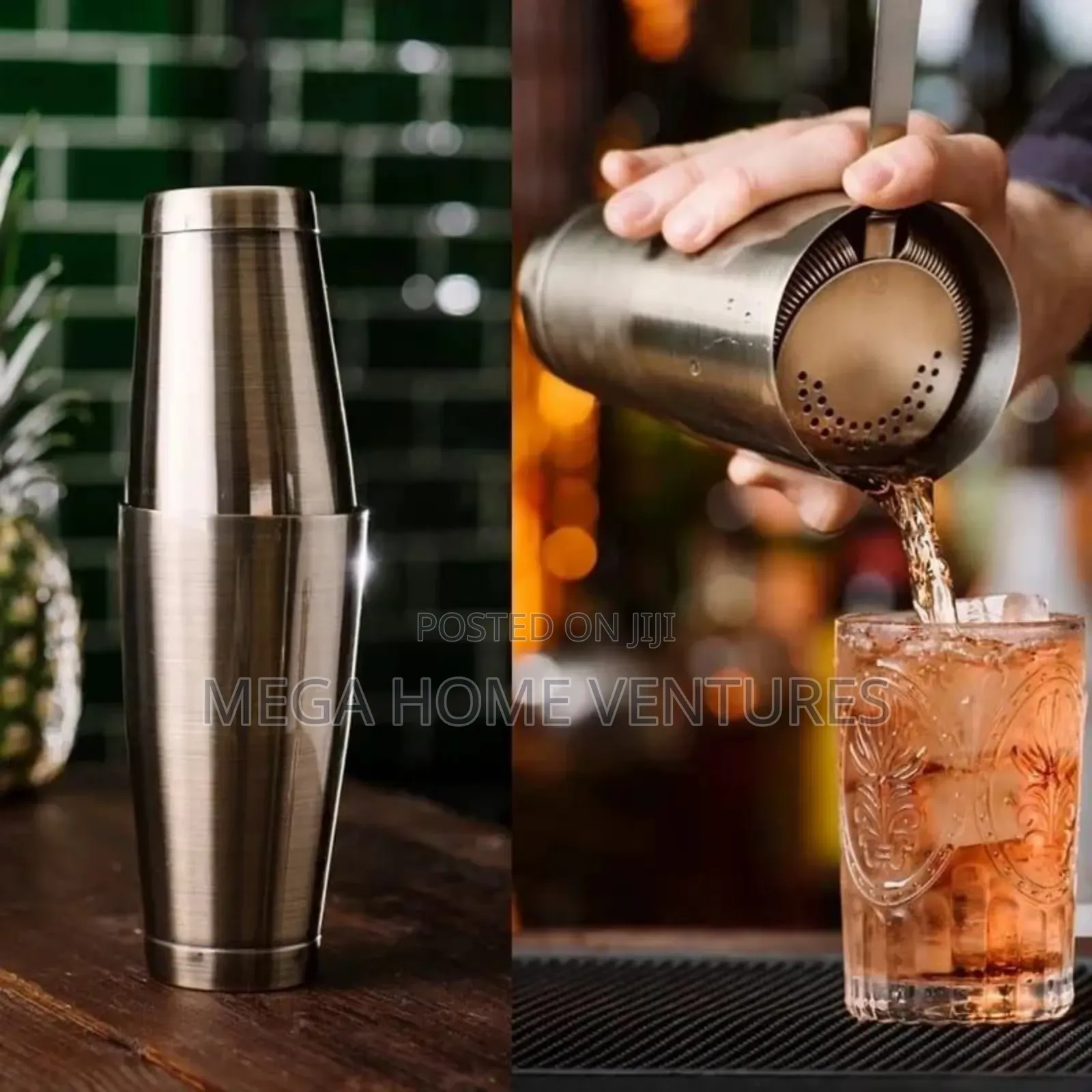 Tin on Tin Stainless Steel Cocktail Shaker.