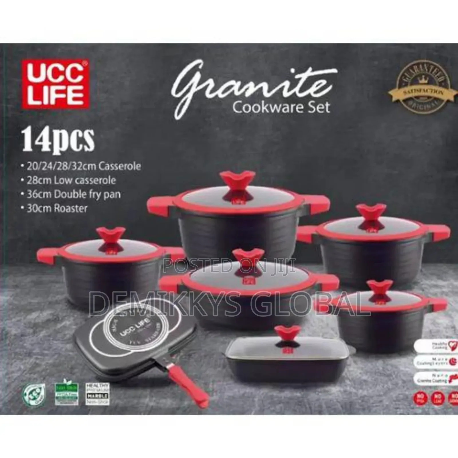 Ucc Life Nonstick Granite Pot Set 14 PCS