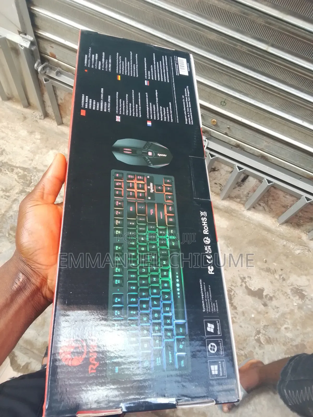 Gaming Keyboard Light and Mouse With RGB Light , Rechargeable
