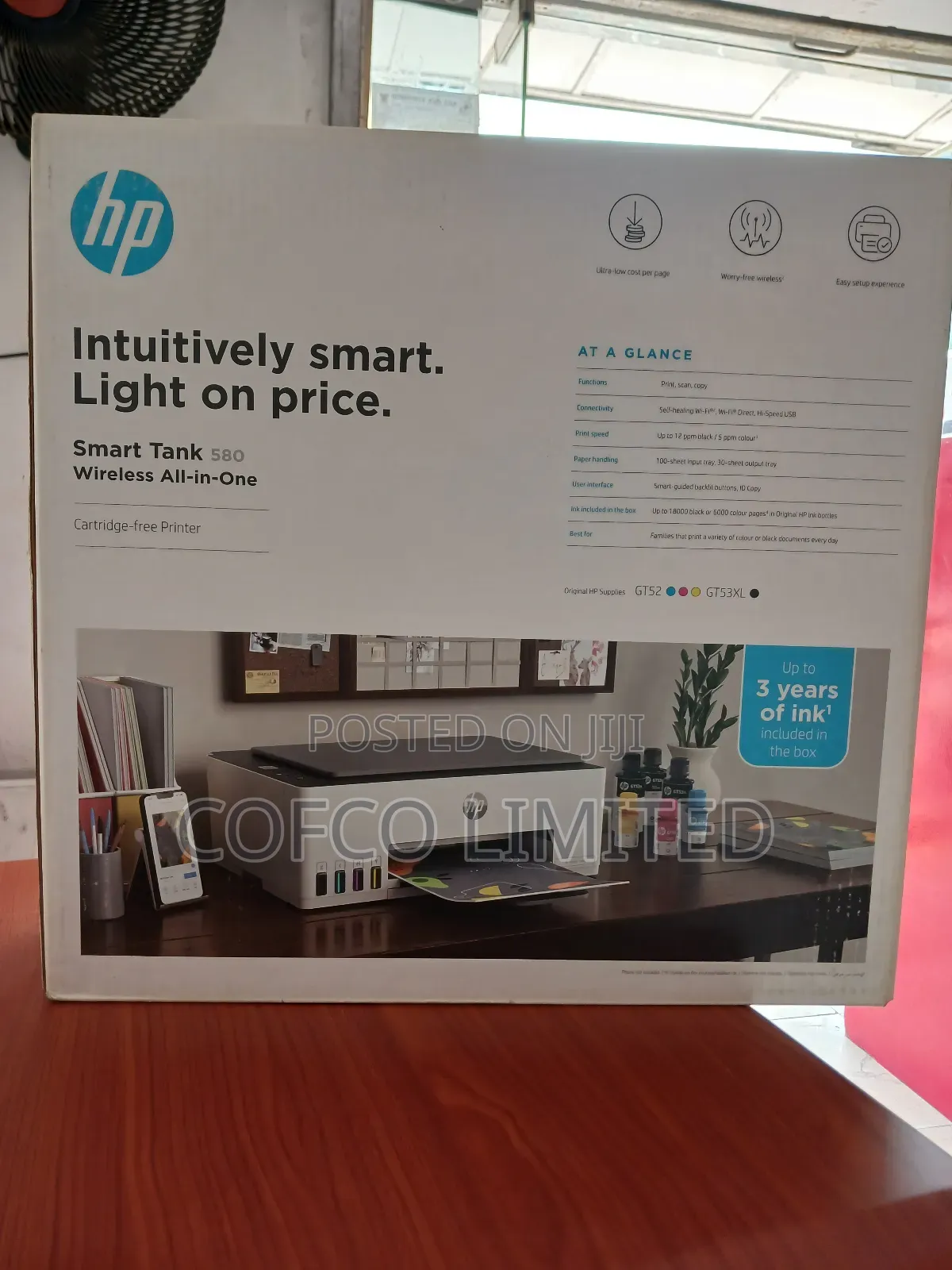 Hp Smart Tank 580 Wireless All-in-one Printer