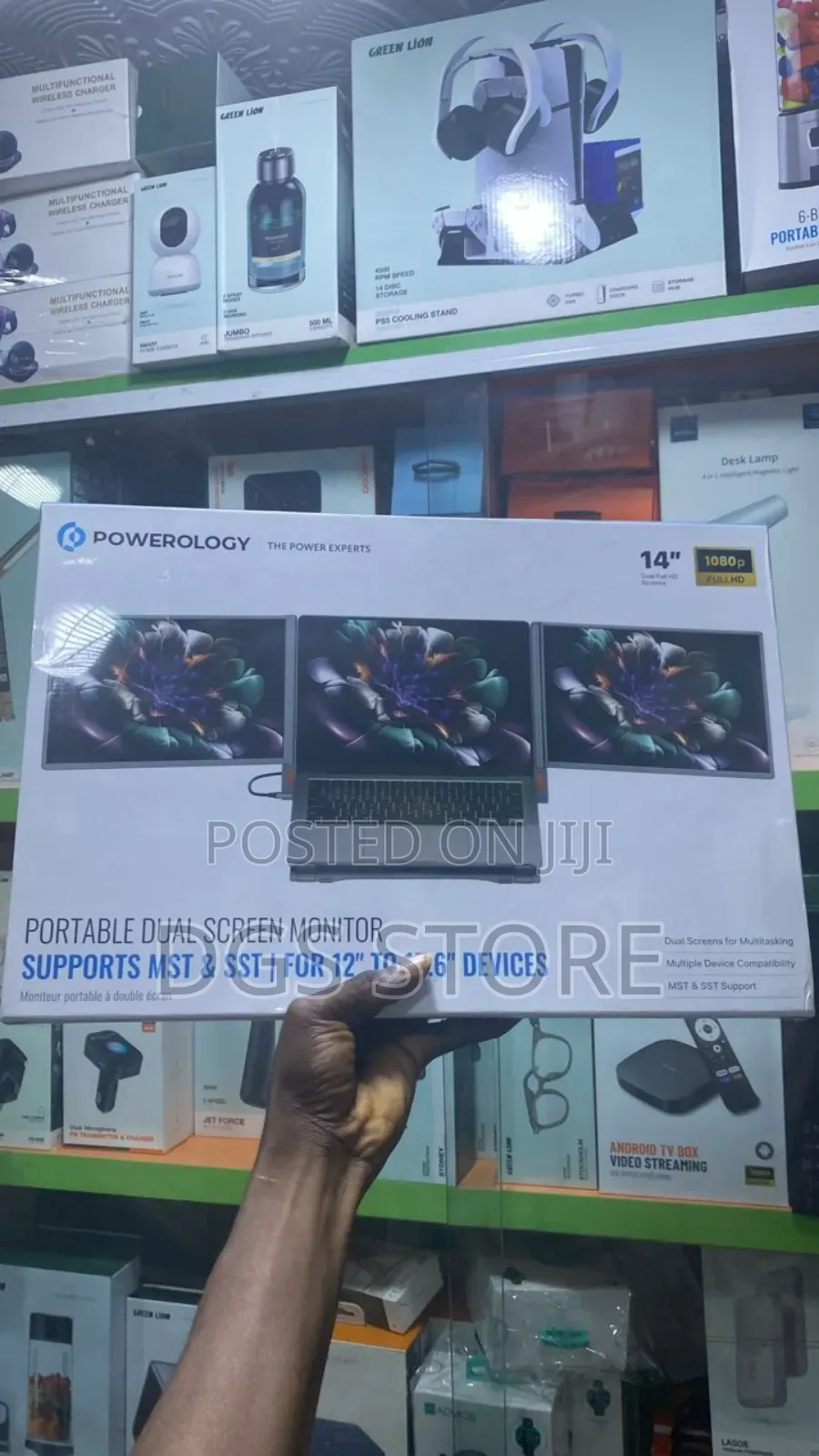 Powerology Portable Dual Screen Monitor Support Mst Sst For 12" To15