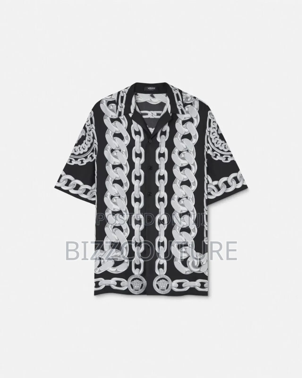 Original Versace Medusa Chains Silks Shirts Available in Store