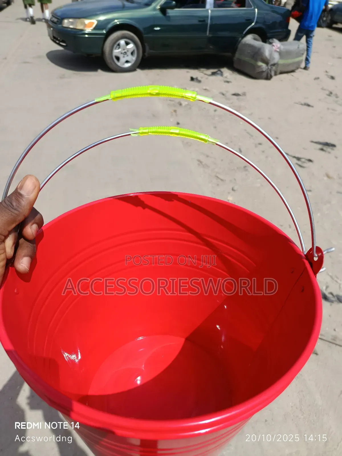 Safety Red Metal Fire Bucket