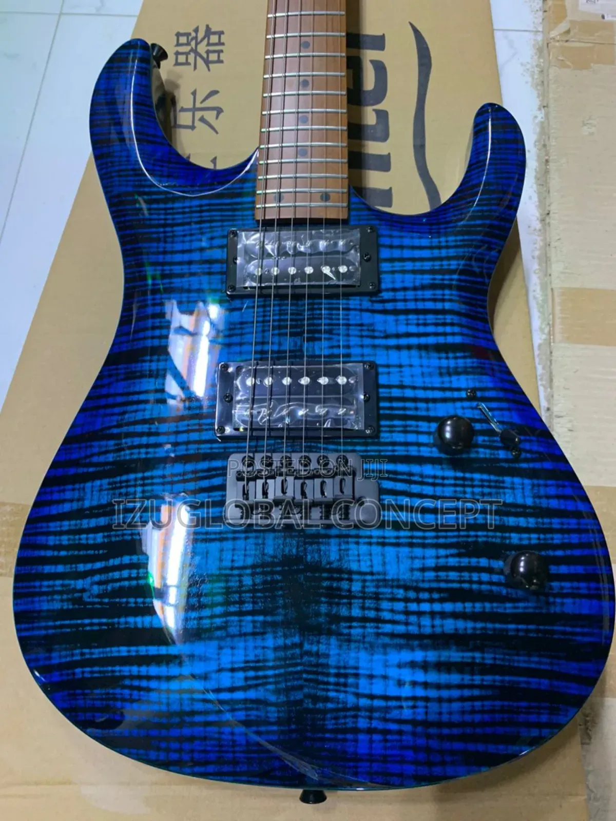 Luxars S-g37-fm Electric Guitar With Bag, Blue