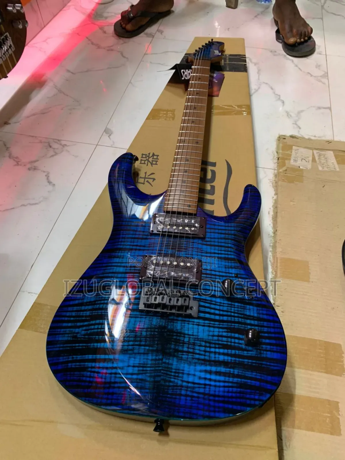 Luxars S-g37-fm Electric Guitar With Bag, Blue