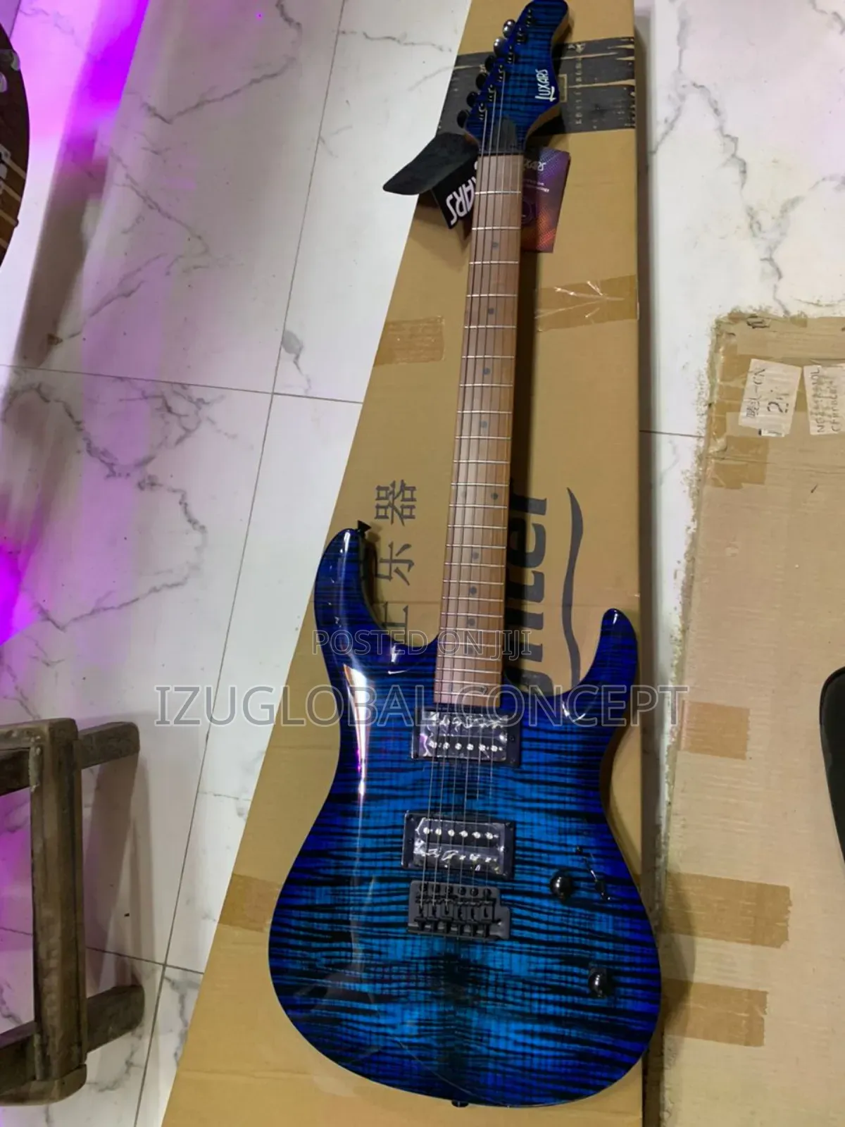 Luxars S-g37-fm Electric Guitar With Bag, Blue