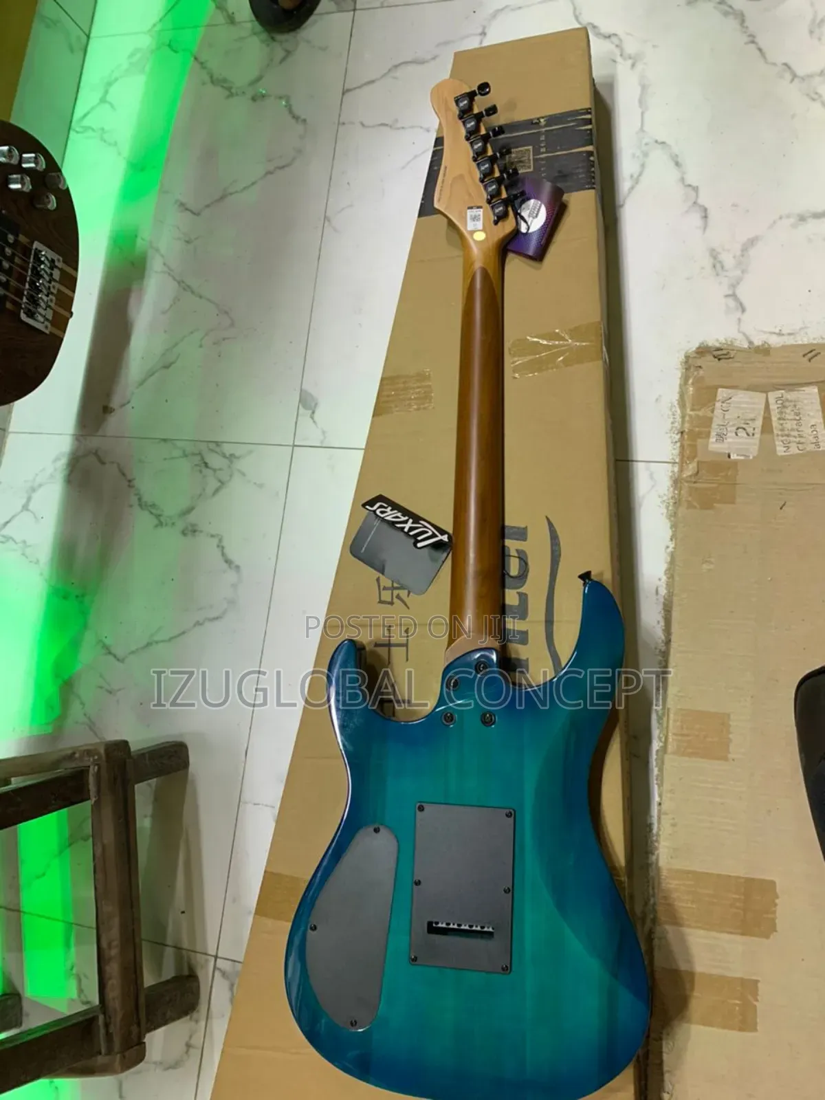 Luxars S-g37-fm Electric Guitar With Bag, Blue