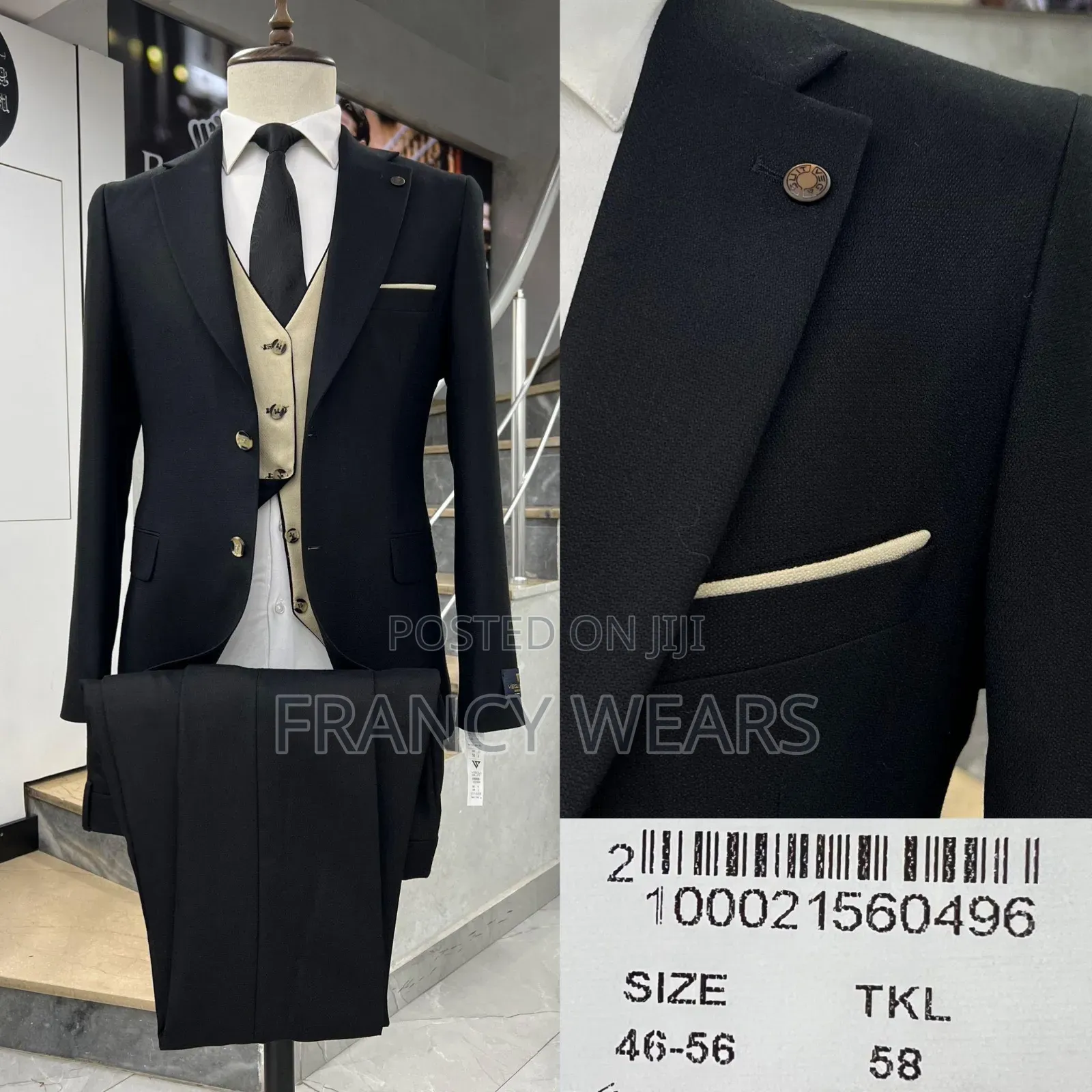2 Sided Inner Waistcoat Complete Suits