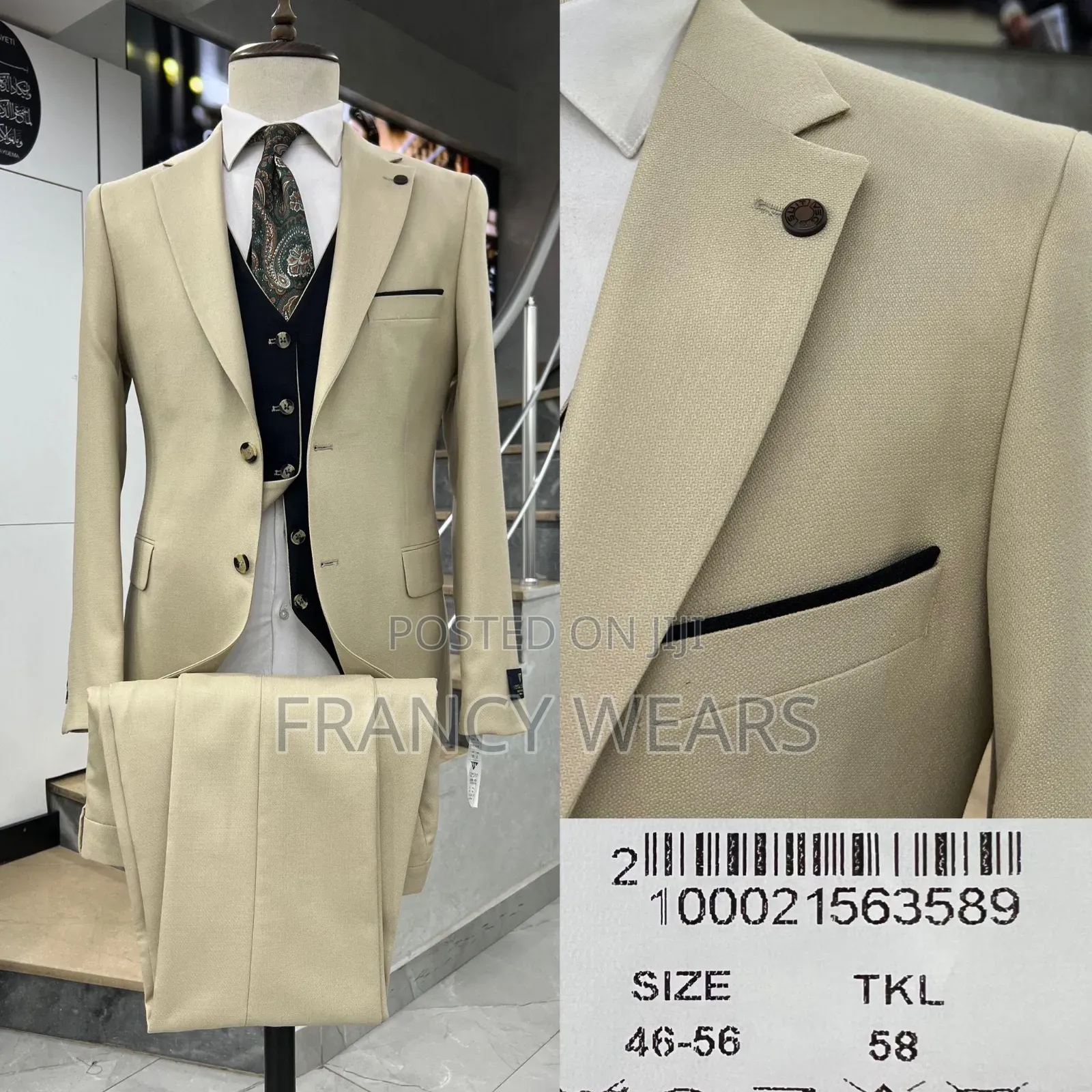 2 Sided Inner Waistcoat Complete Suits