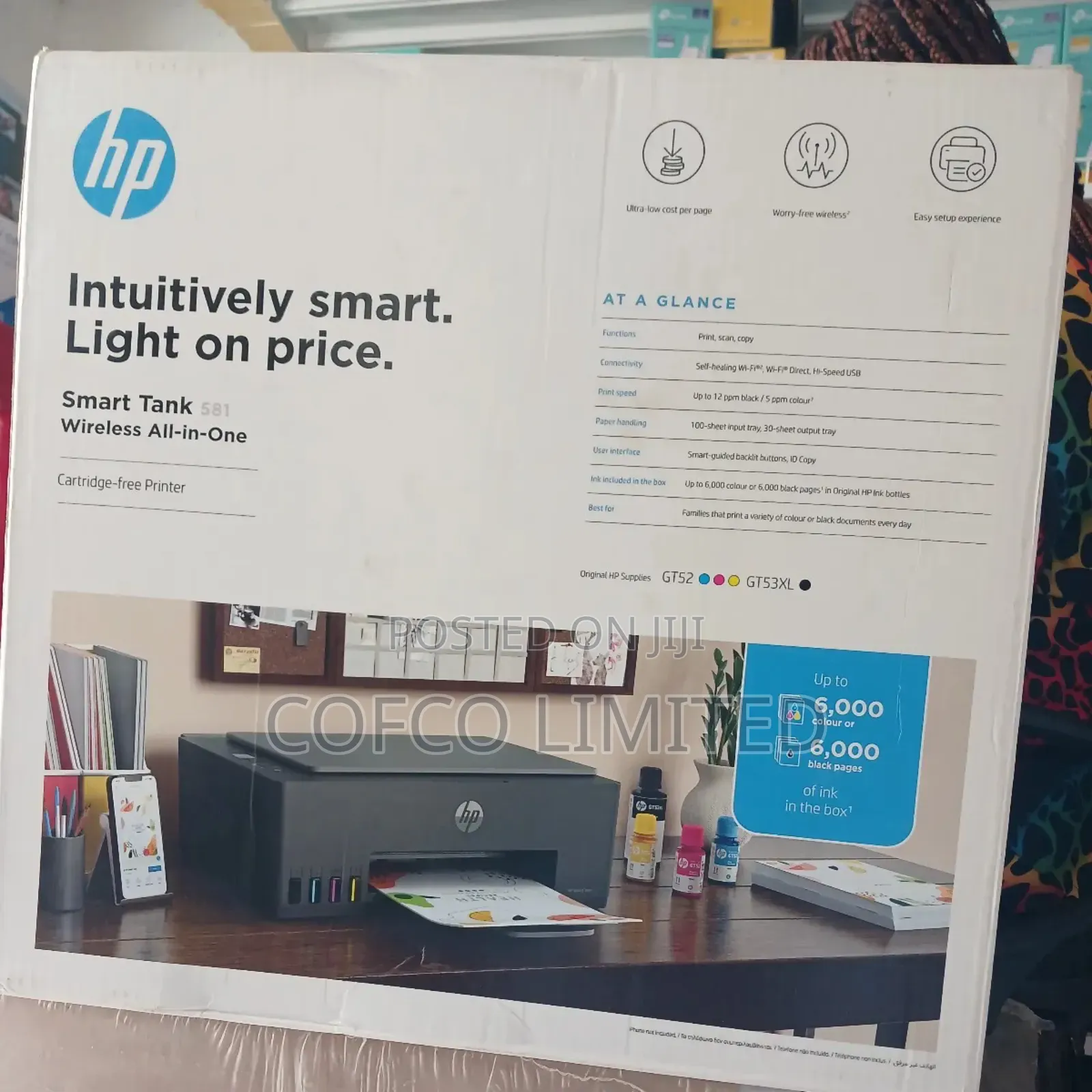 Hp Smart Tank 581 Wireless All-in-one Printer.