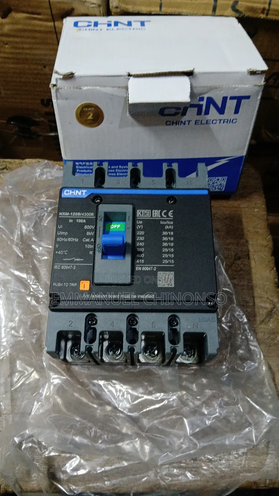 100a 4pole Chint McCb Breaker