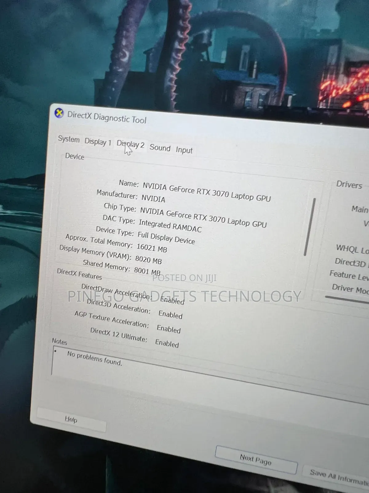 Laptop Asus TUF Dash F15 16GB Intel Core I7 SSD 512GB