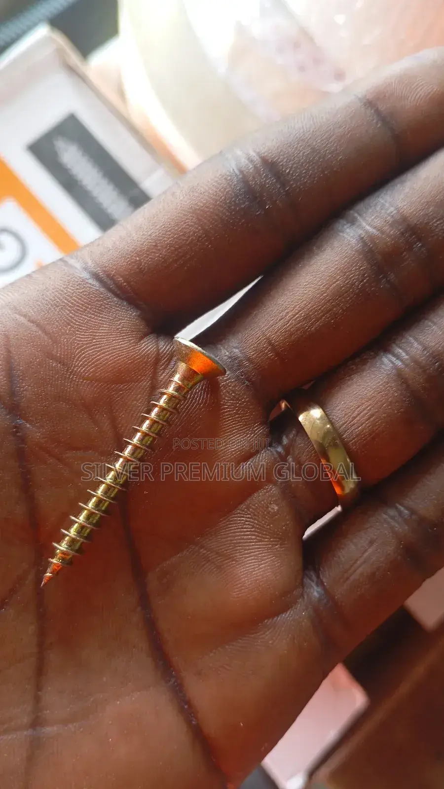 Golden Screw With Rubber Fisher