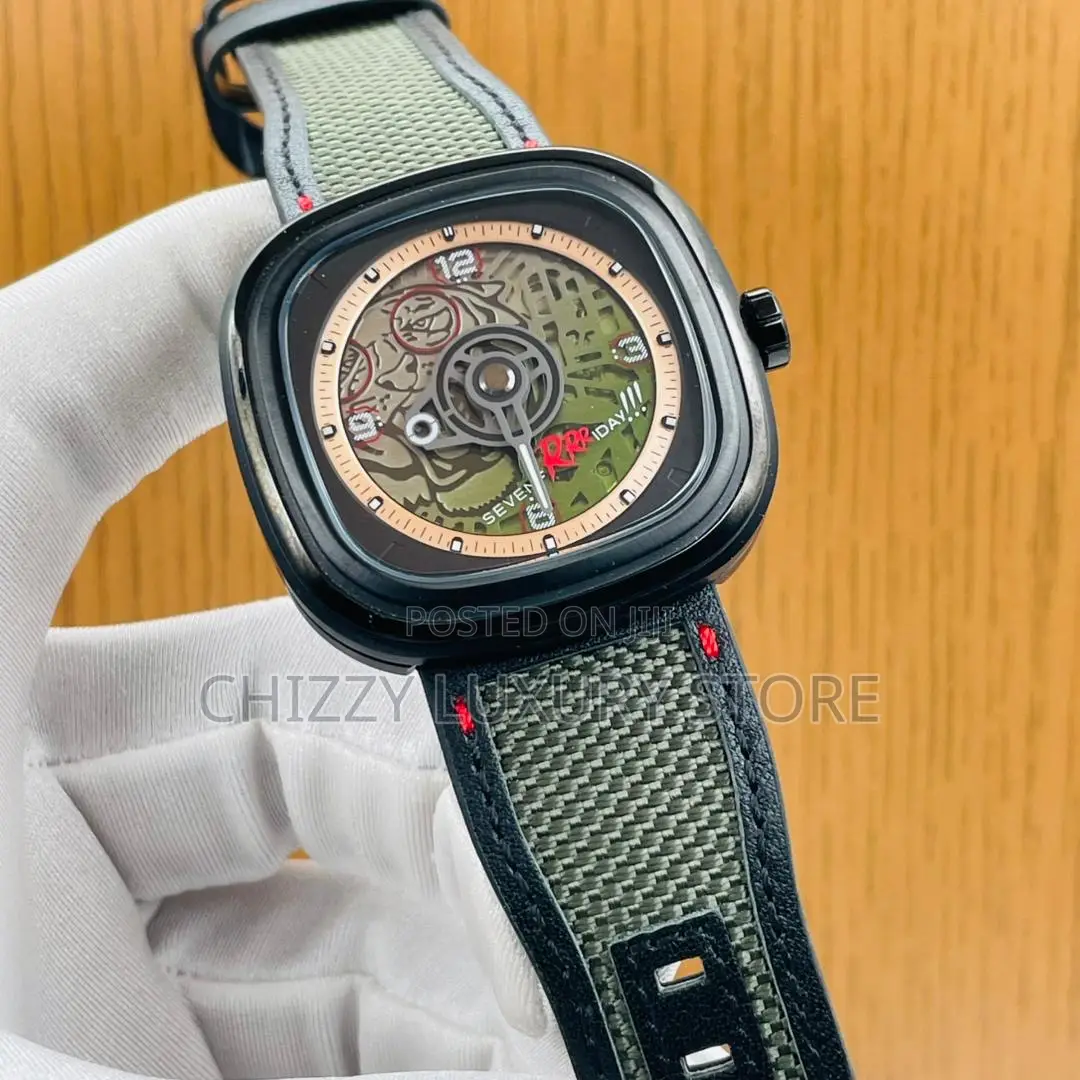Saven Friday Quality Luxury Men Genuine Leather Wristwatch