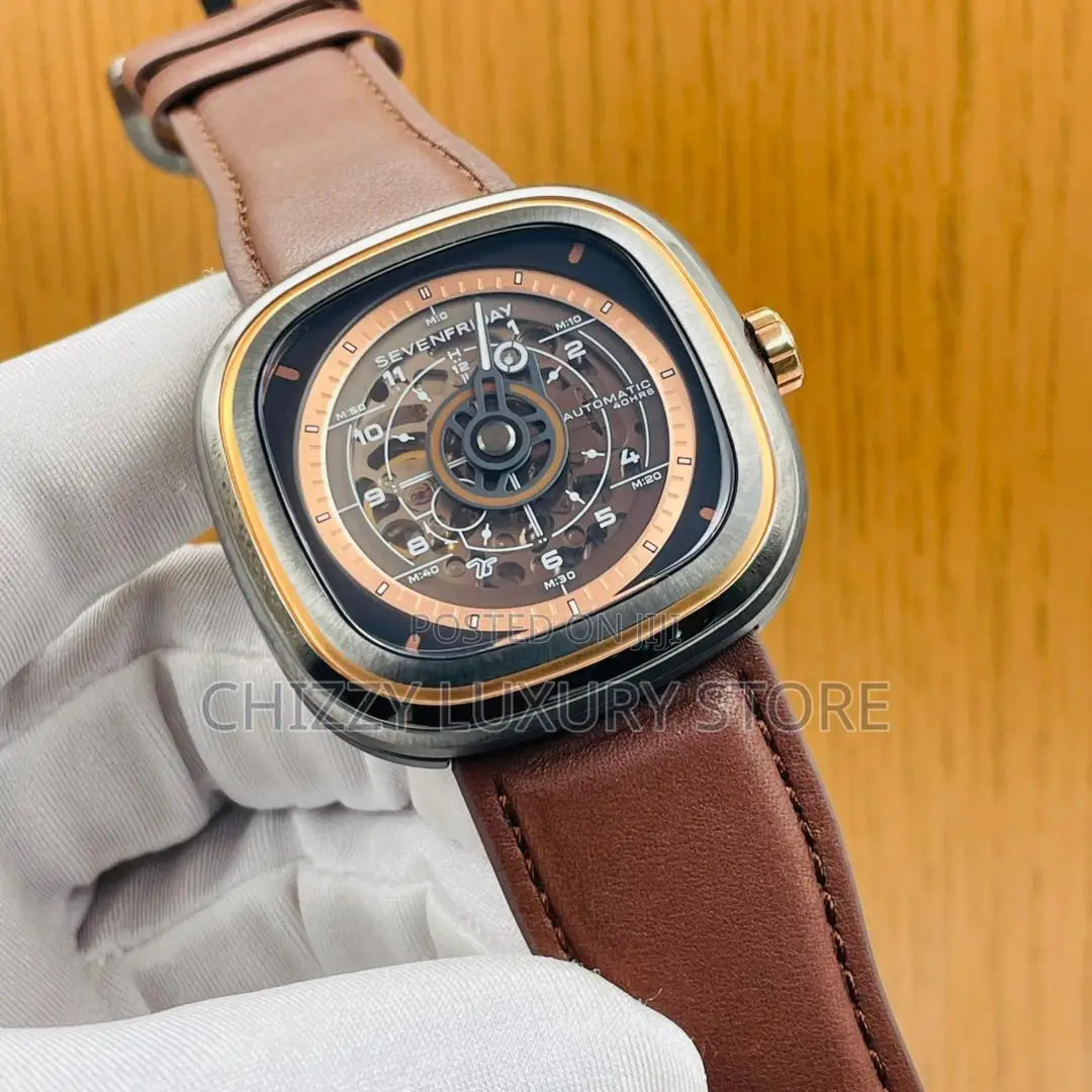 Saven Friday Quality Luxury Men Genuine Leather Wristwatch