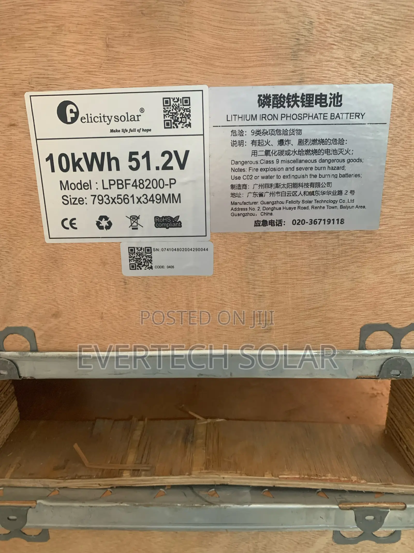 10kwhs Felicity Lithium Ion Battery 48v 200a