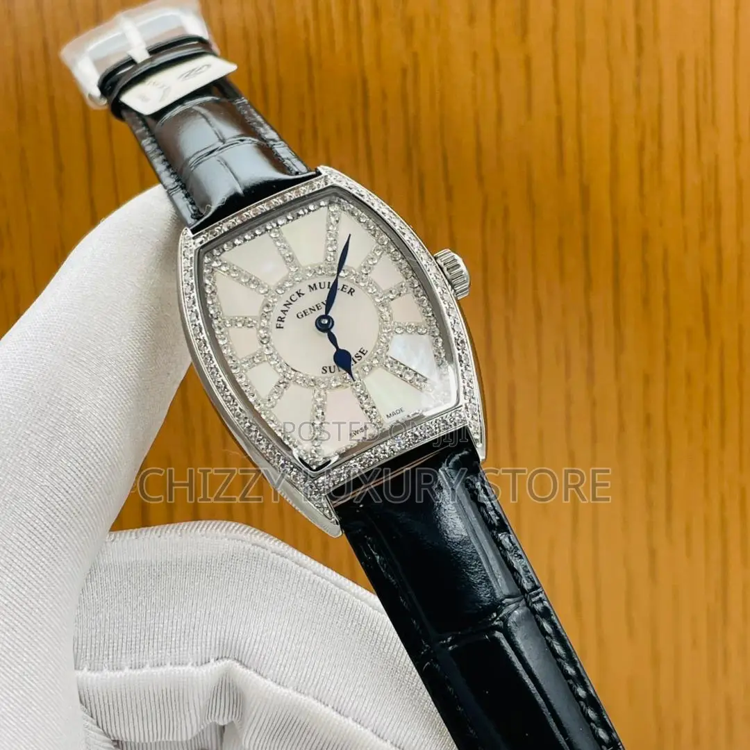 Franck Muller Quality Luxury Ladies Genuine Leather Wristwatch