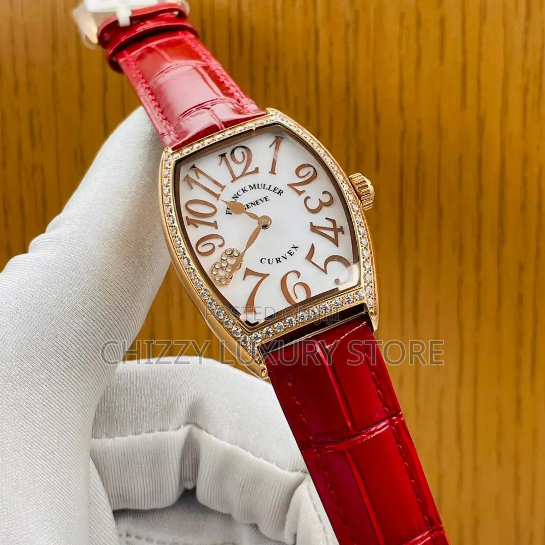 Franck Muller Quality Luxury Ladies Genuine Leather Wristwatch