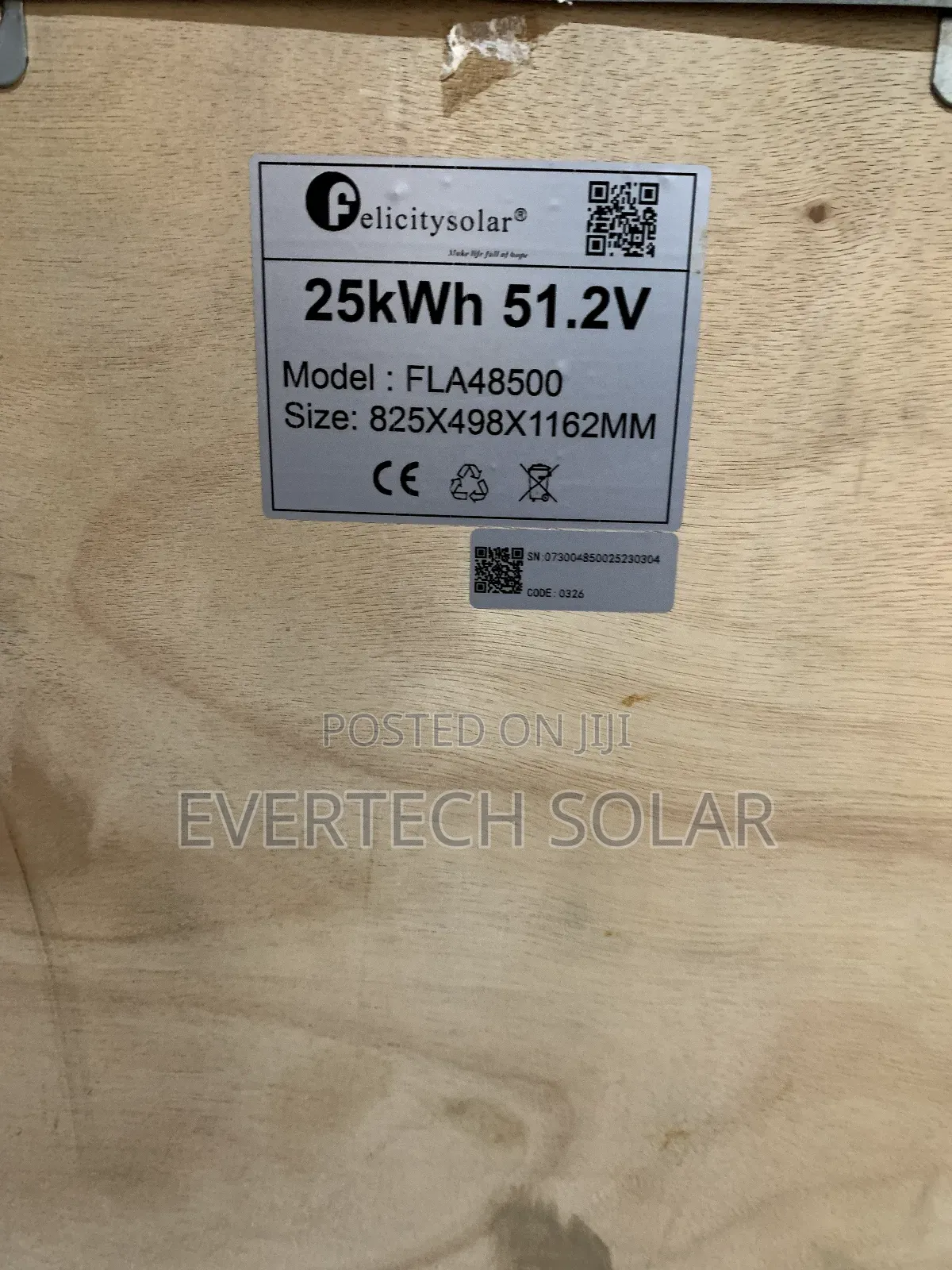 25kwhs Felicity Lithium Ion Phosphate Battery 500a