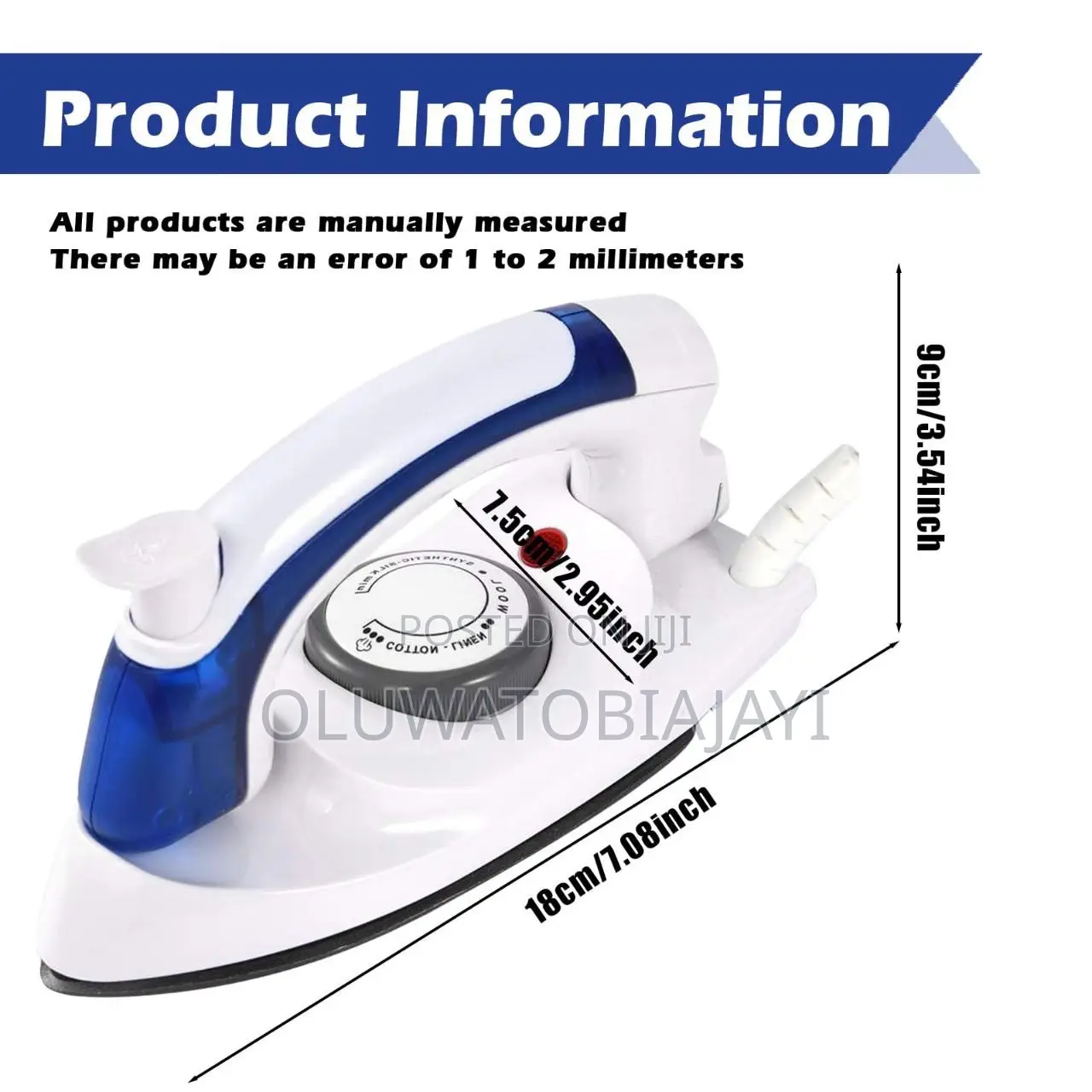 Folding Travel Steam Iron - #10,000