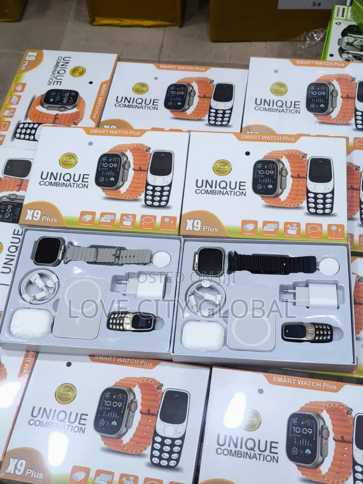 Unique Combination X9 Plus Smart Watch Powerbank, Earpod Mini Phone