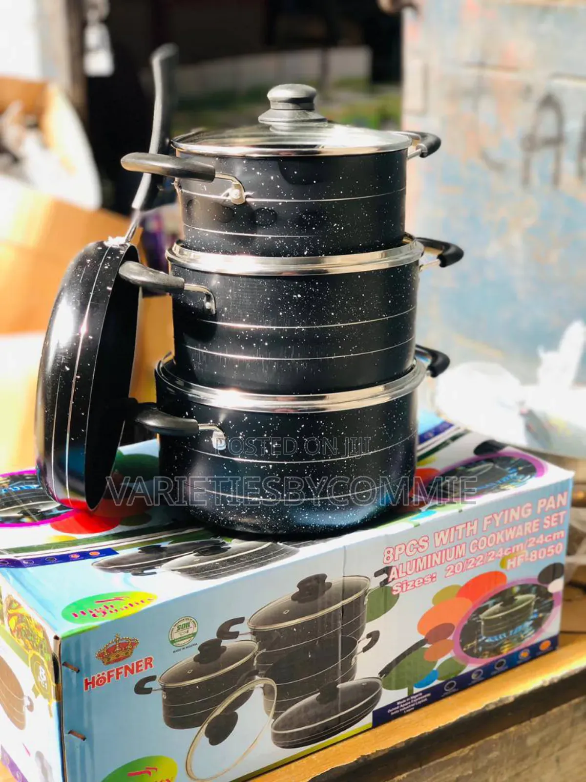 8pcs Hoffner Nonstick Pot With Fry Pan