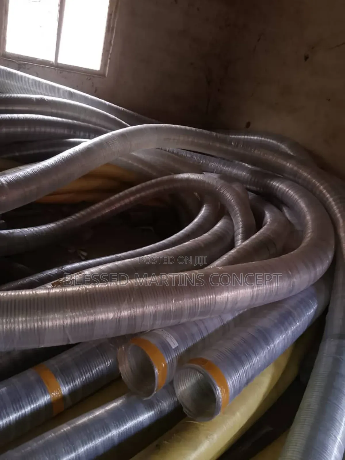 8" Transparent Suction Wire Hose for Water, Gas, Petrol, Etc. 10meters