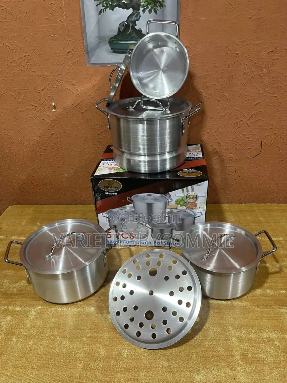 5 PCS Aluminium Stock Pot