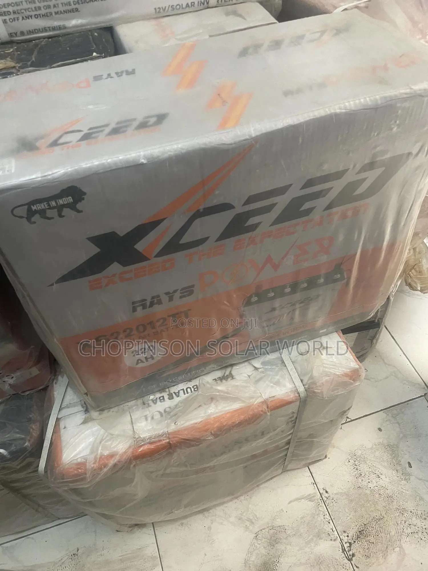 Solar Energy Exceed Tall Tubular Battery 220ah/12votts
