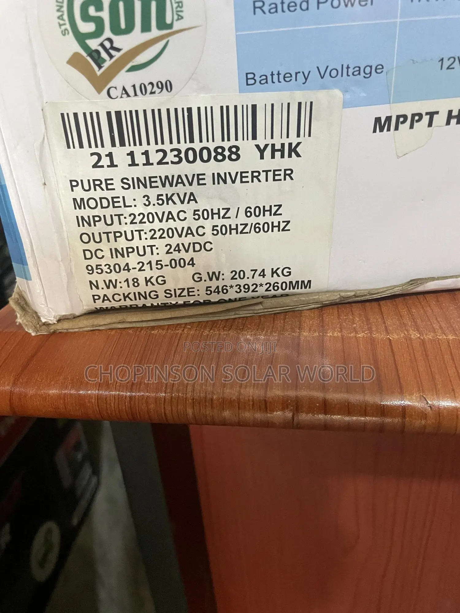 Solar Energy Yohako Hybrid Inverter 3.5kva/24votts